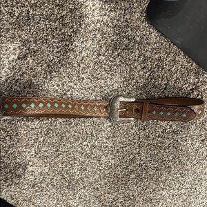 Ariat Brown and Turquoise Women's Belt